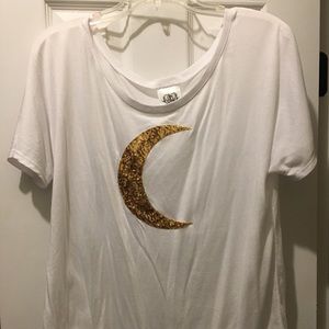 🌙 Love & Bambi Crescent Moon Sequin Tee